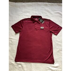 IUP Crimson Hawks Colosseum Polo Shirt Mens Large Burgundy‎ NWT